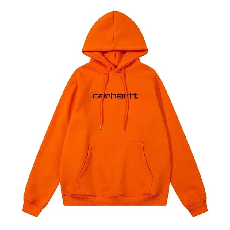 Classic letter embroidered men's and women's loose hooded plus fleece hoodie sweatshirt