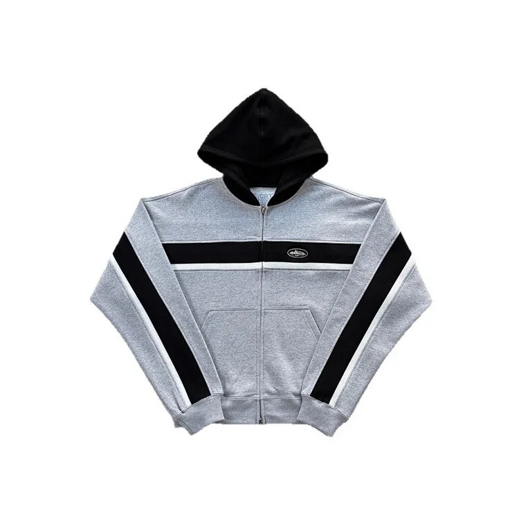Corteiz hooded zipper sweatshirt European and American stars same style hip-hop rap casual loose versatile versatile warm and versatile