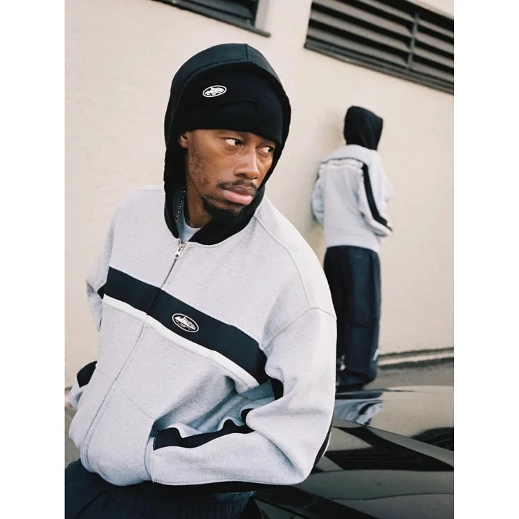 Corteiz hooded zipper sweatshirt European and American stars same style hip-hop rap casual loose versatile versatile warm and versatile image 3