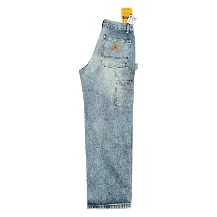 Work style jeans, loose straight pants