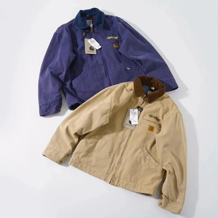 Joint second-hand style J97 washed canvas jacket for men and women