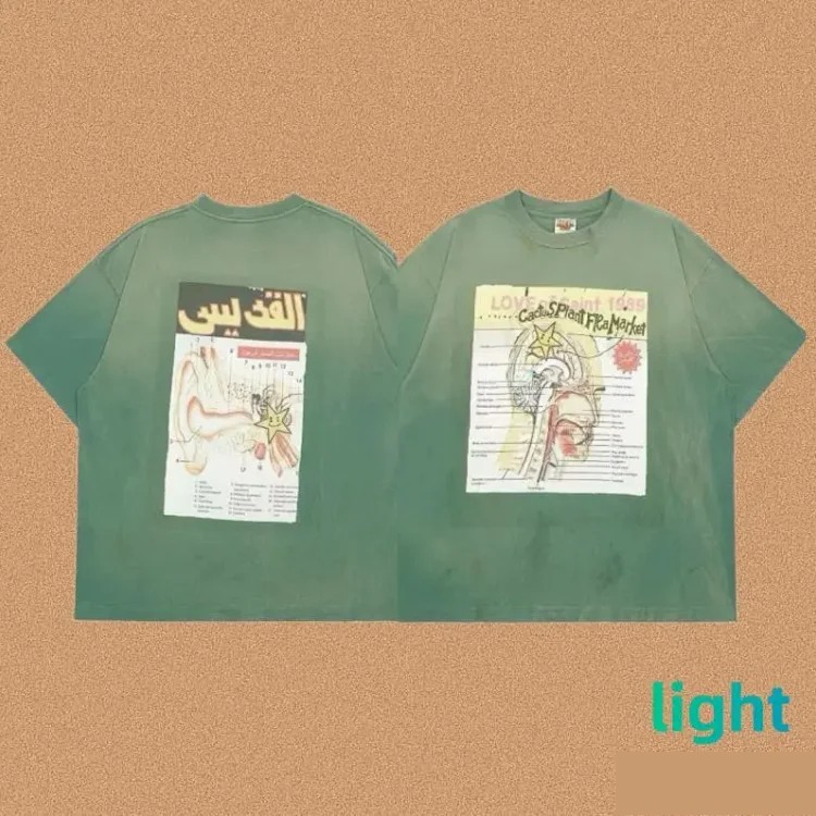 SAINT OF MICHAEL American street retro washed heavy short-sleeved T-shirt summer