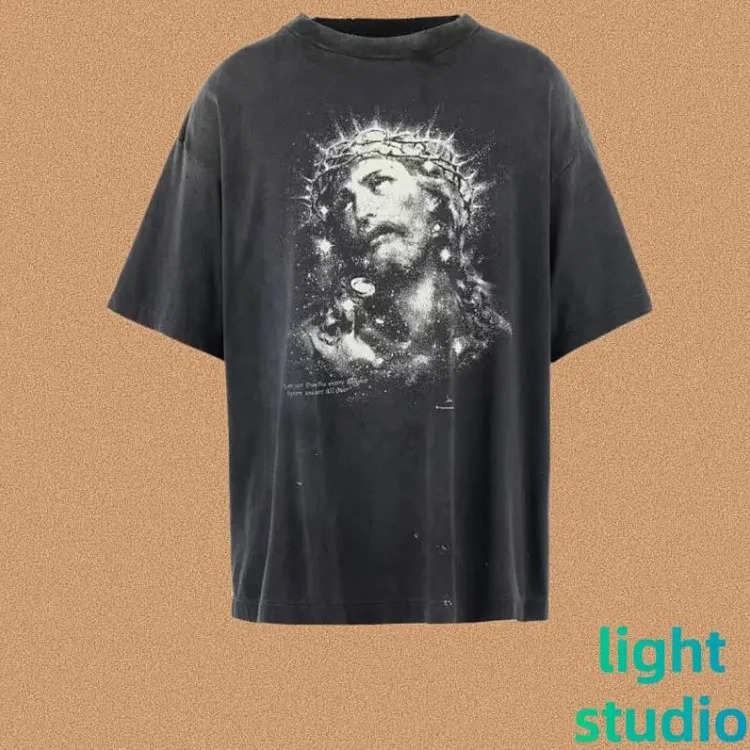 SAINT OF MICHAEL American street retro washed heavy short-sleeved T-shirt summer