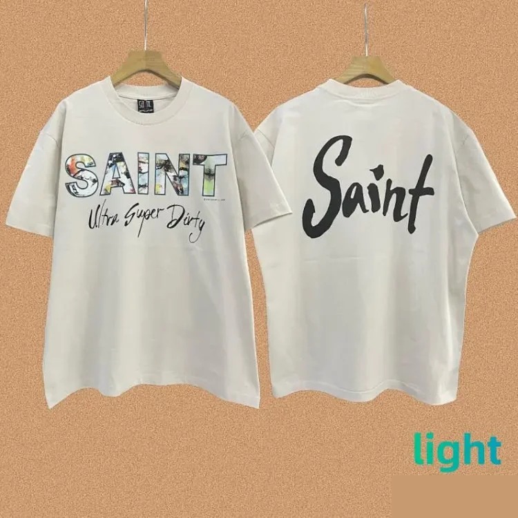 SAINT OF MICHAEL American street retro washed heavy short-sleeved T-shirt summer