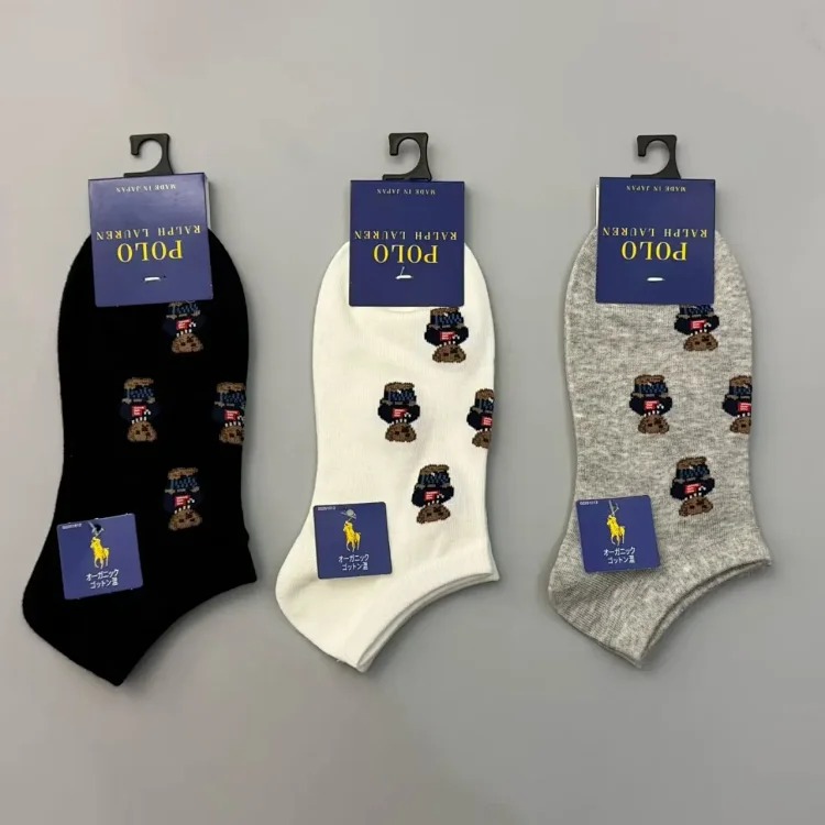 Horse towel bottom embroidery 6 pairs of original single men's socks foreign trade classic ship medium tube high tube
