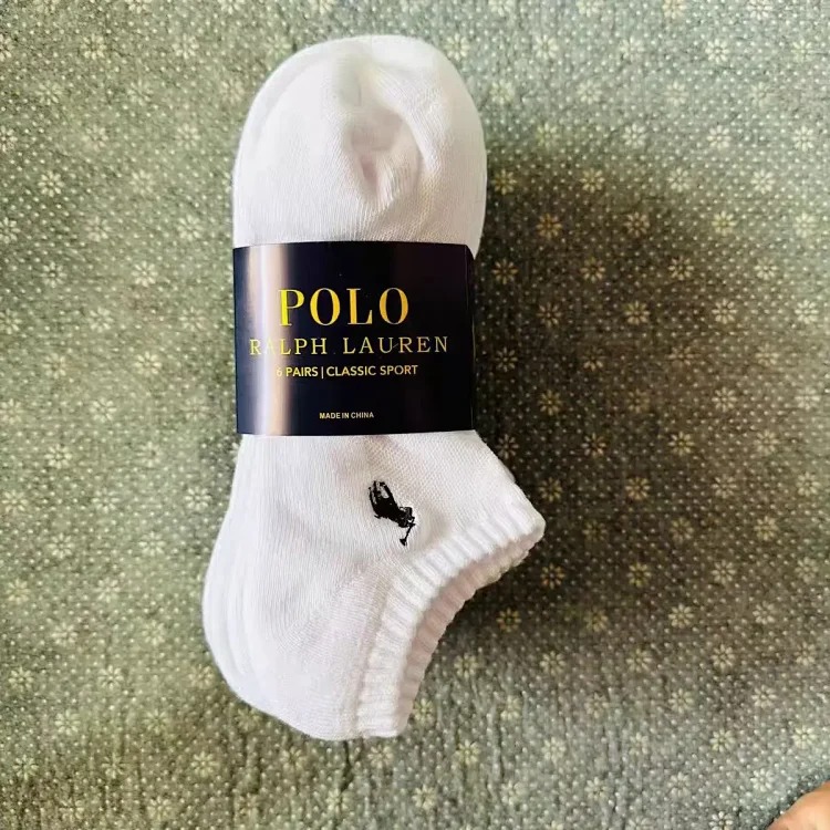 Horse towel bottom embroidery 6 pairs of original single men's socks foreign trade classic ship medium tube high tube