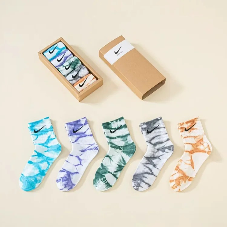 Horse towel bottom embroidery 6 pairs of original single men's socks foreign trade classic ship medium tube high tube