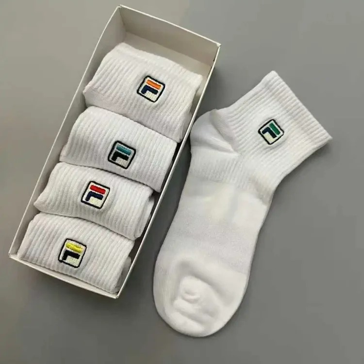 Horse towel bottom embroidery 6 pairs of original single men's socks foreign trade classic ship medium tube high tube