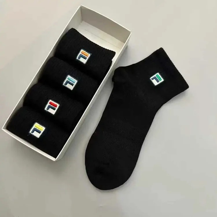 Horse towel bottom embroidery 6 pairs of original single men's socks foreign trade classic ship medium tube high tube