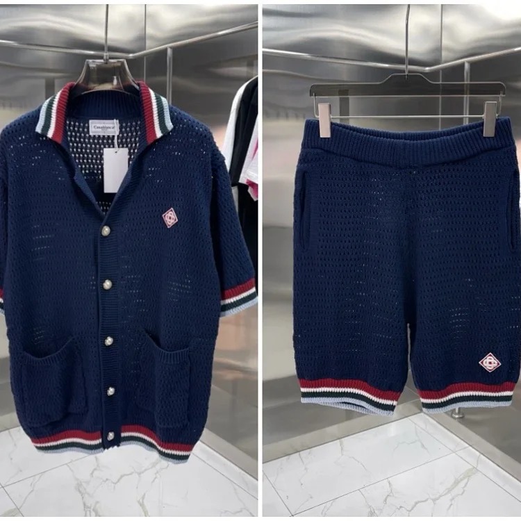 Knitted sweater short sleeve jacquard cardigan