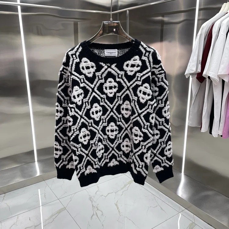 Knitted sweater short sleeve jacquard cardigan