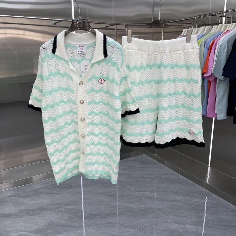 Knitted sweater short sleeve jacquard cardigan