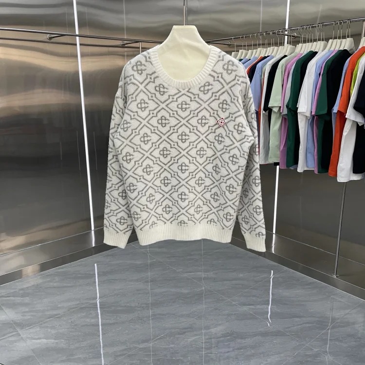 Knitted sweater short sleeve jacquard cardigan