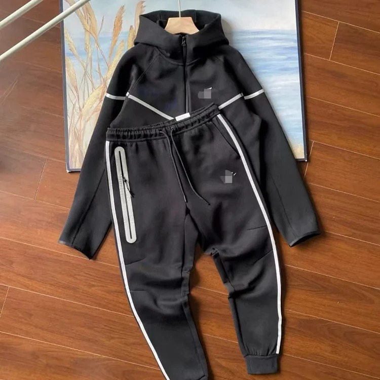 More styles available. See store categories.Reflective knitted hooded zip-up sweatshirt track jacket sweatpants FZ0754