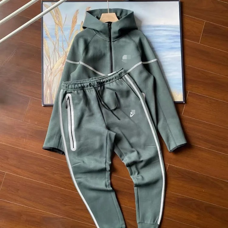 More styles available. See store categories.Reflective knitted hooded zip-up sweatshirt track jacket sweatpants FZ0754