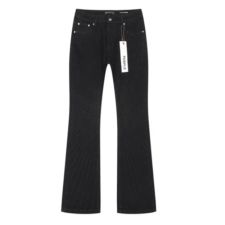 PURPLE BRAND JEANS American fashion high street men's casual ripped denim trousers with slim fit design