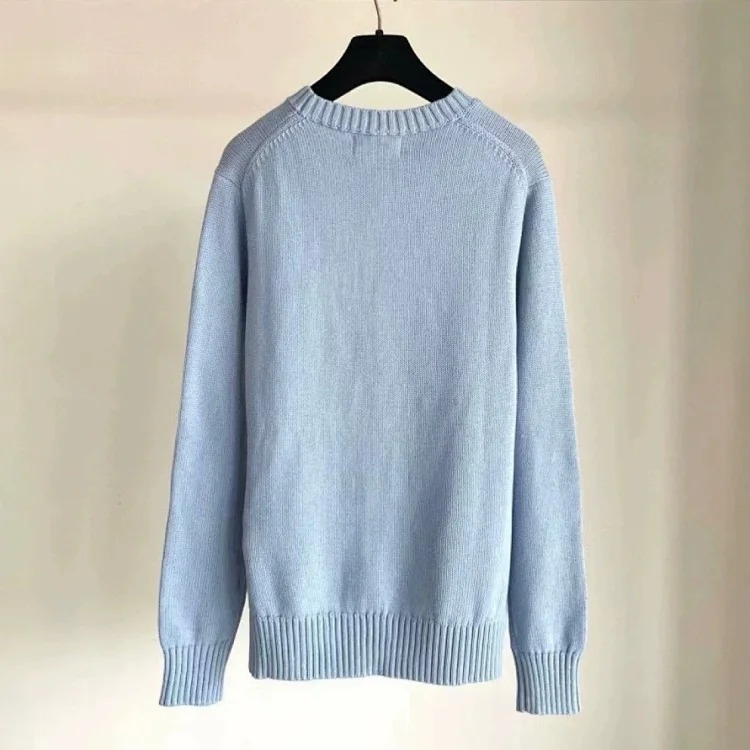 Cute bear pure cotton round neck long sleeve knitted age-reducing college sweater