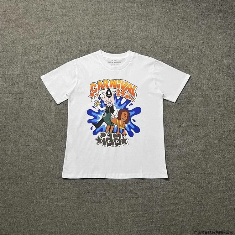 Letters classic printed casual short-sleeved tops for men and women