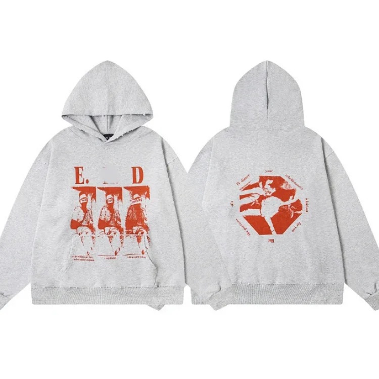 Retro character avatar printed high street long-sleeved T-shirt sweatshirt