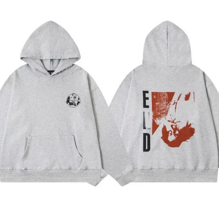 Retro character avatar printed high street long-sleeved T-shirt sweatshirt