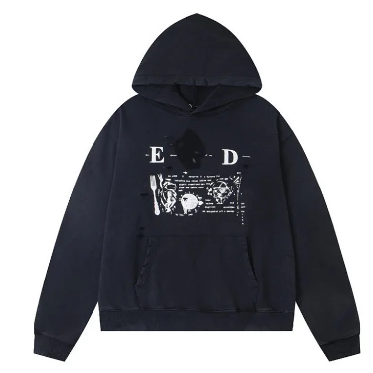 Retro character avatar printed high street long-sleeved T-shirt sweatshirt