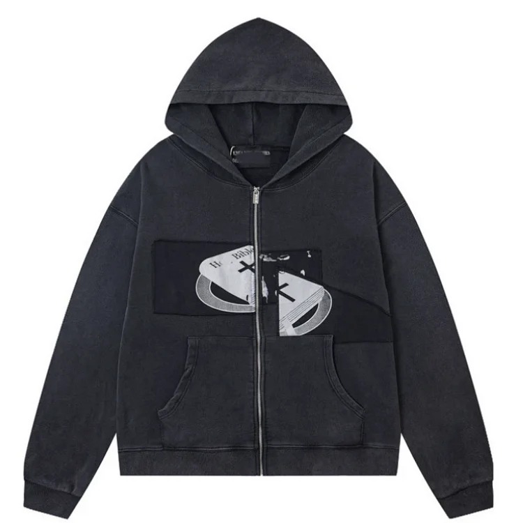 Retro character avatar printed high street long-sleeved T-shirt sweatshirt