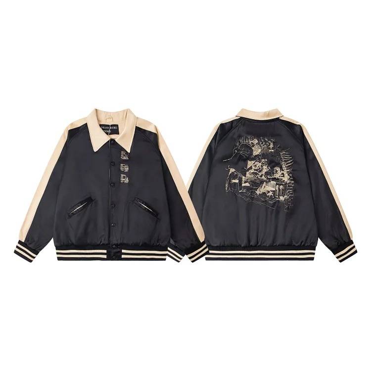 Retro character avatar printed high street long-sleeved T-shirt sweatshirt