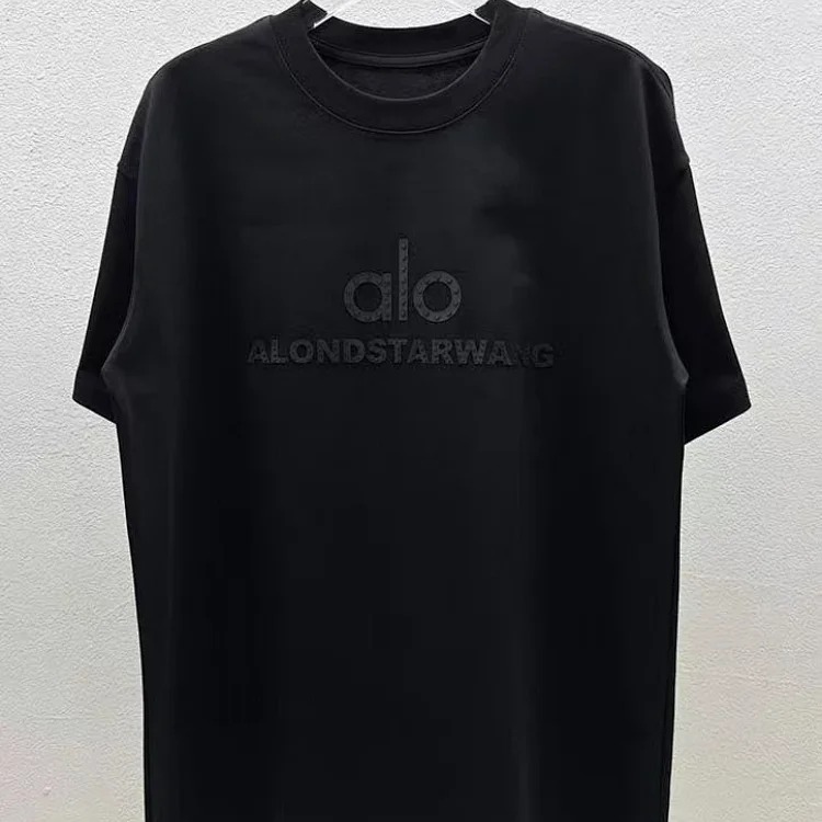 Printed right shoulder round neck short-sleeved T-shirt for men and women new summer casual all-match tops al