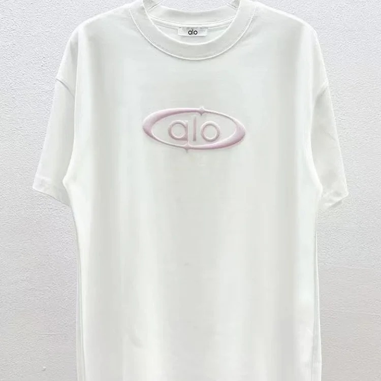 Printed right shoulder round neck short-sleeved T-shirt for men and women new summer casual all-match tops al