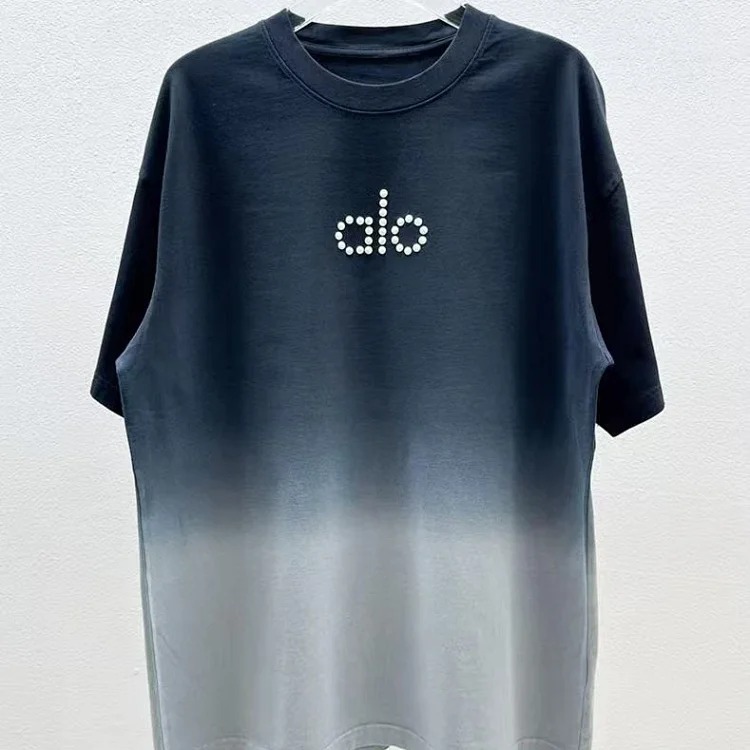 Printed right shoulder round neck short-sleeved T-shirt for men and women new summer casual all-match tops al