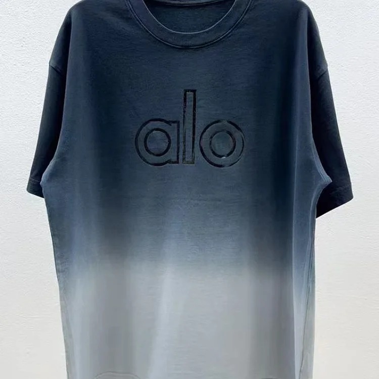 Printed right shoulder round neck short-sleeved T-shirt for men and women new summer casual all-match tops al