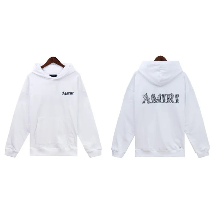 Sweatshirt with cracked letters, splashed ink and paint, graffiti embroidered hoodie, couple's jacket