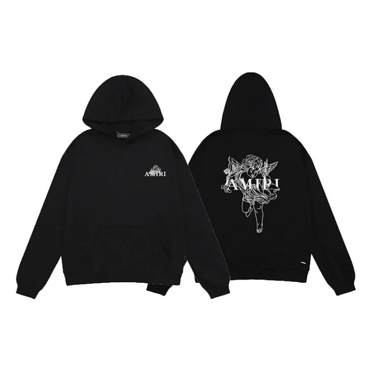 Sweatshirt with cracked letters, splashed ink and paint, graffiti embroidered hoodie, couple's jacket