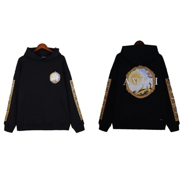Sweatshirt with cracked letters, splashed ink and paint, graffiti embroidered hoodie, couple's jacket