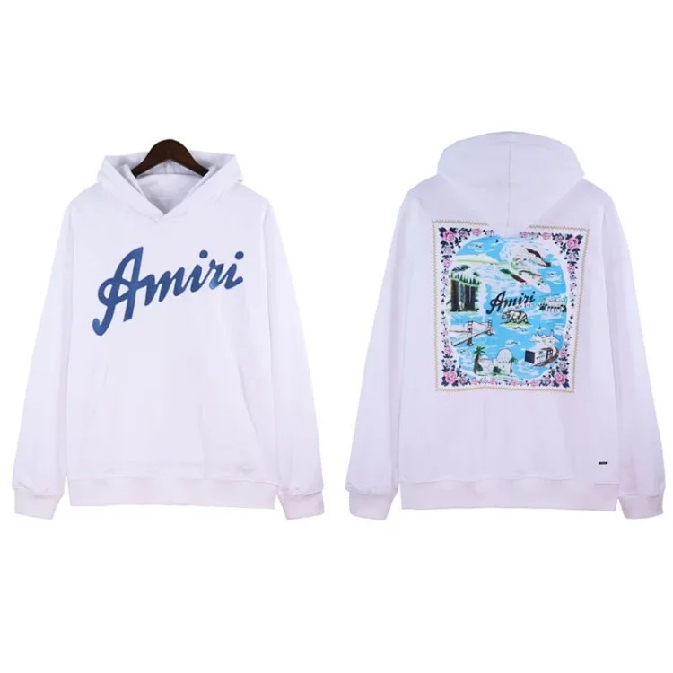 Sweatshirt with cracked letters, splashed ink and paint, graffiti embroidered hoodie, couple's jacket