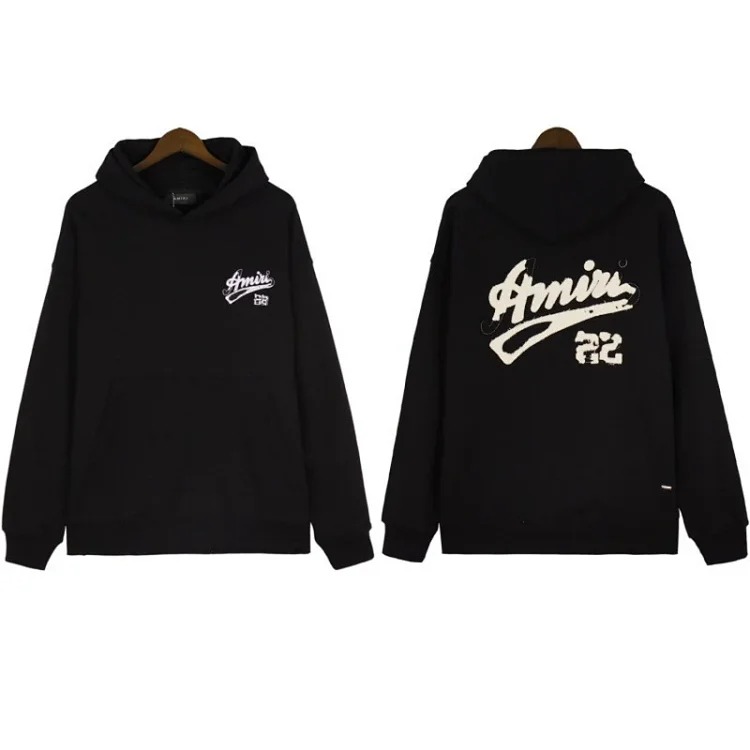 Sweatshirt with cracked letters, splashed ink and paint, graffiti embroidered hoodie, couple's jacket