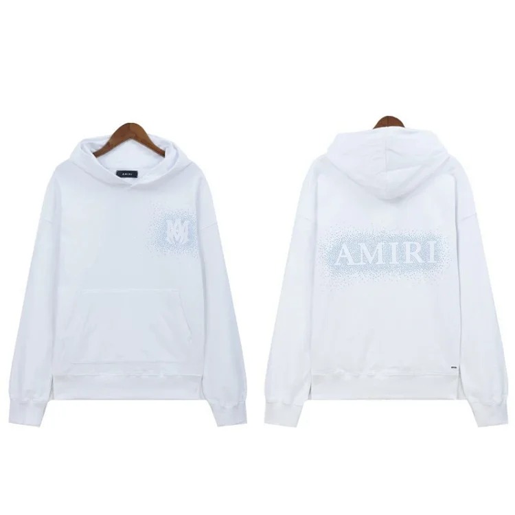 Sweatshirt with cracked letters, splashed ink and paint, graffiti embroidered hoodie, couple's jacket