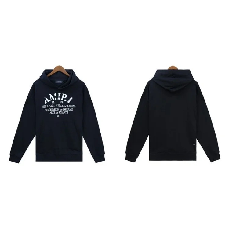 Sweatshirt with cracked letters, splashed ink and paint, graffiti embroidered hoodie, couple's jacket