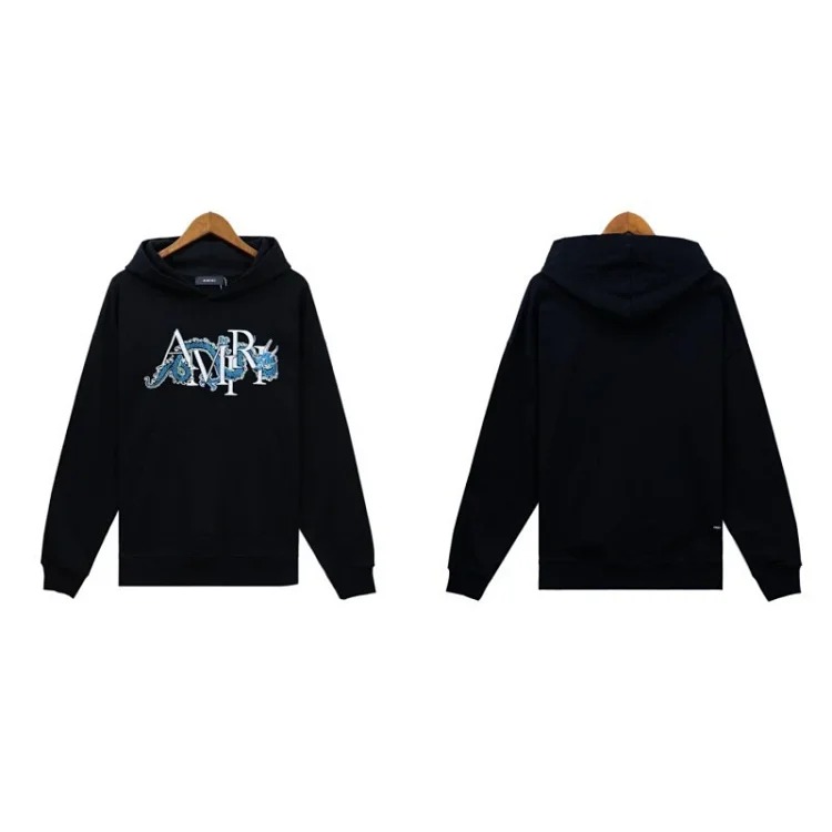 Sweatshirt with cracked letters, splashed ink and paint, graffiti embroidered hoodie, couple's jacket