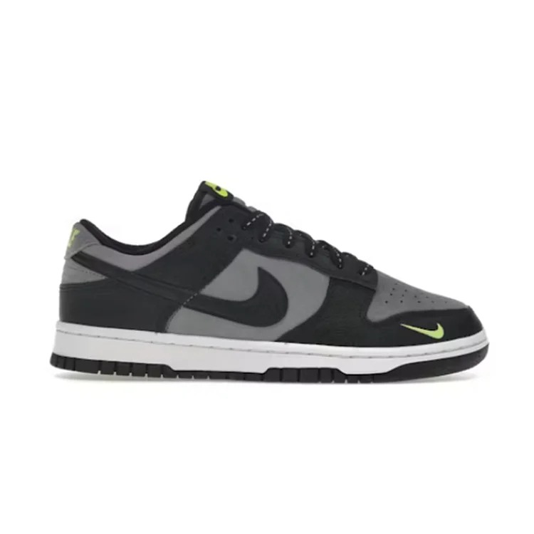 D**k Low Black Cool Grey Volt Mini Swoosh