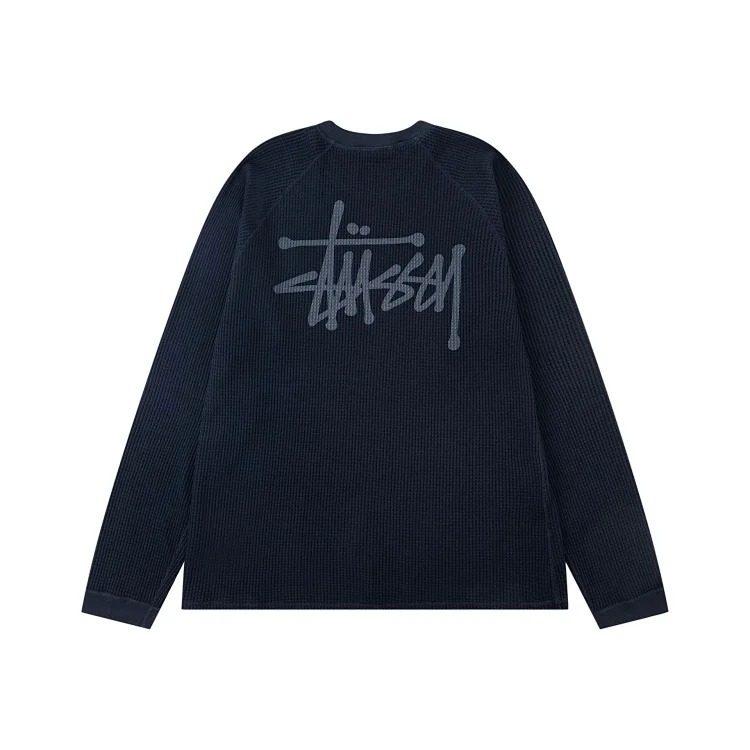 Black 8 large jacquard solid color crew neck sweater