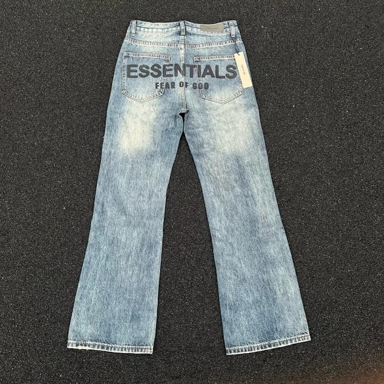 Double thread blue heavy industry washed jeans high street couple jeans for men and women