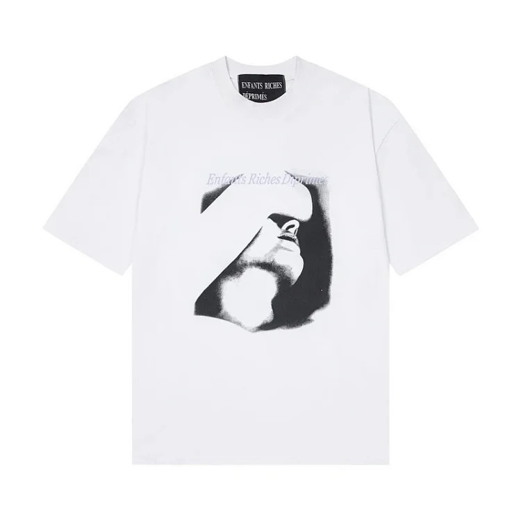 Quiet Eye Print Round Neck Short Sleeve T-Shirt