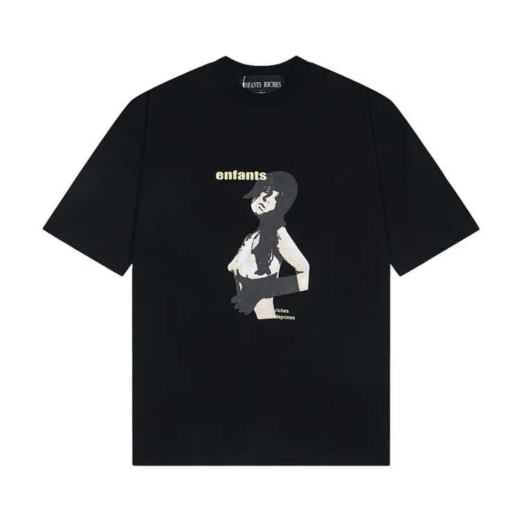Quiet Eye Print Round Neck Short Sleeve T-Shirt
