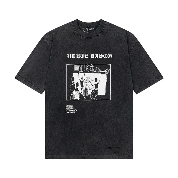 Quiet Eye Print Round Neck Short Sleeve T-Shirt