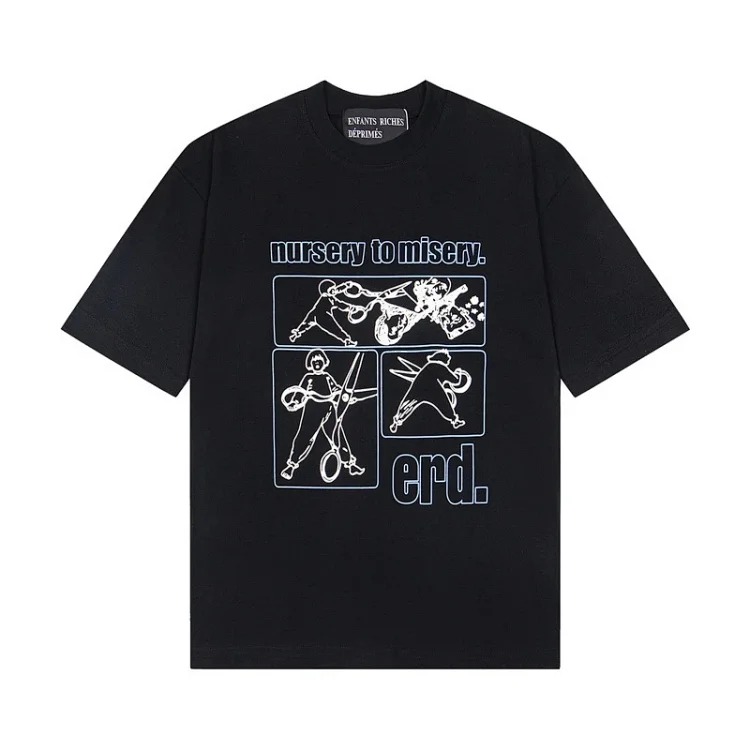Quiet Eye Print Round Neck Short Sleeve T-Shirt