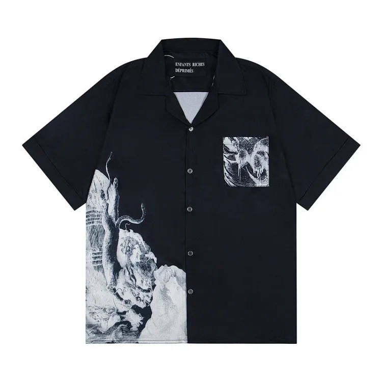 Quiet Eye Print Round Neck Short Sleeve T-Shirt
