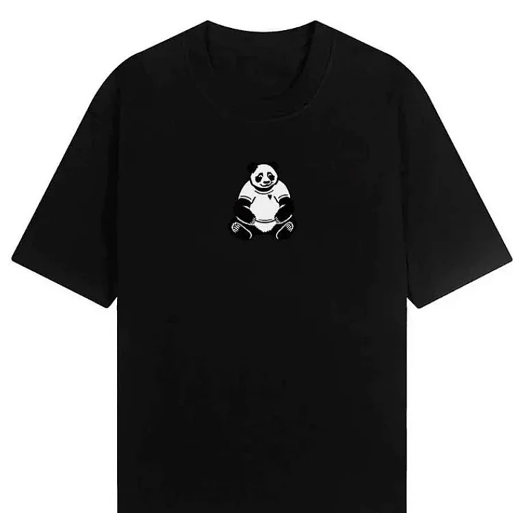 Summer painted love printed round neck short-sleeved versatile loose and breathable T-shirt for men and women