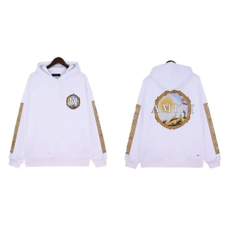 Sweatshirt with cracked letters, splashed ink and paint, graffiti embroidered hoodie, couple's jacket