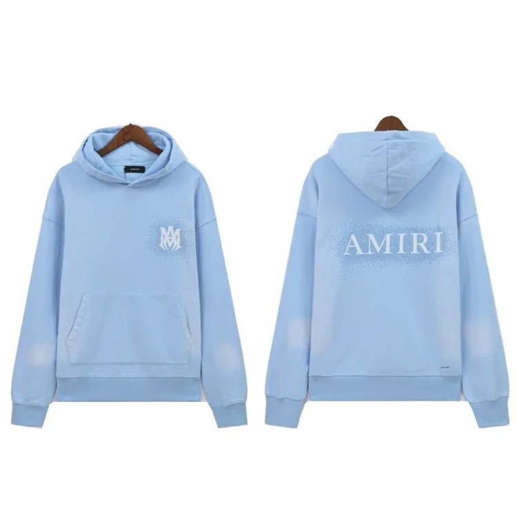 Sweatshirt with cracked letters, splashed ink and paint, graffiti embroidered hoodie, couple's jacket
